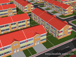 Terraced house 3D design
