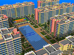 Freestyle Linear 1024 apartment complex, blue version