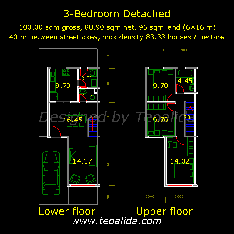 High Density Detached floorplan