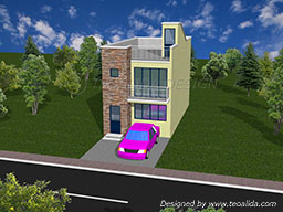 3D house design front view