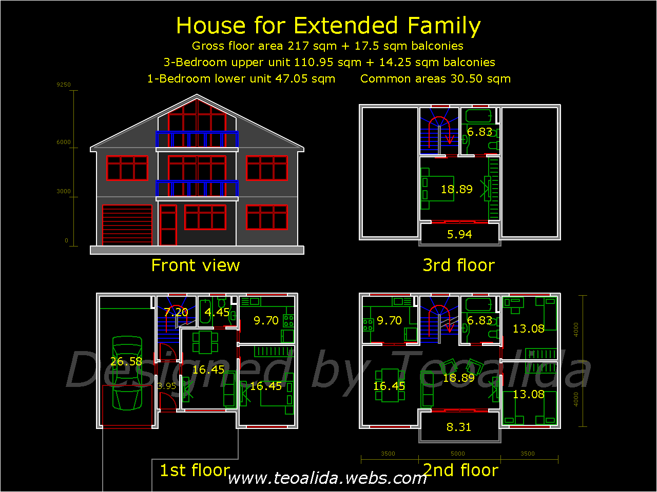 House for extended family floorplan