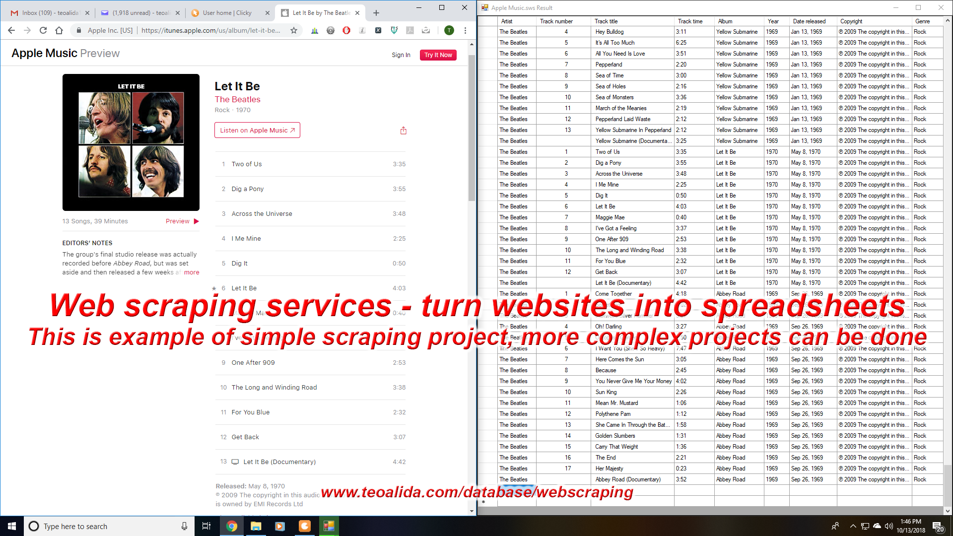 Web scraping services