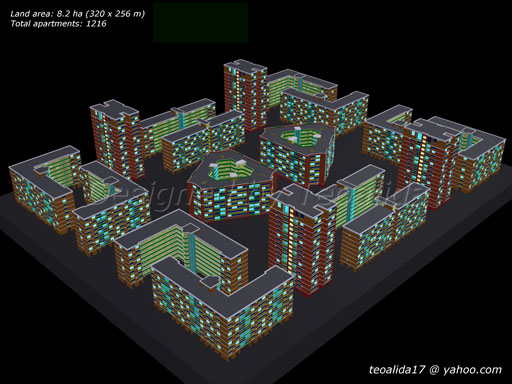 Apartment complex with 1216 units