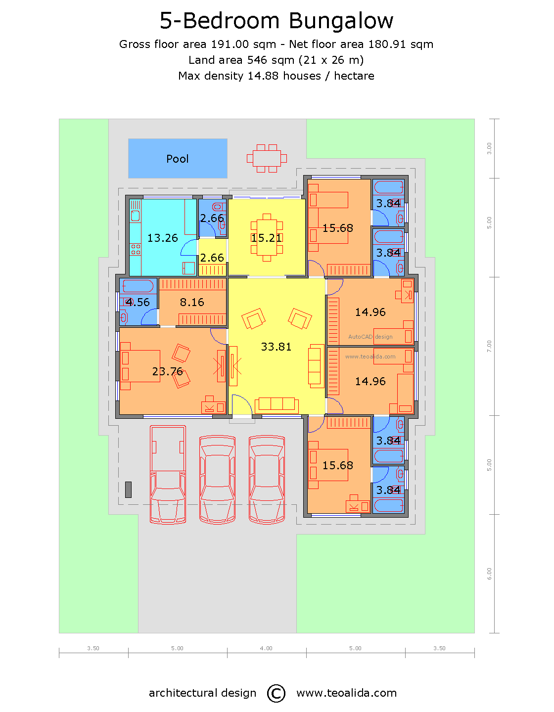 House floor plans 50-400 sqm designed by Teoalida 