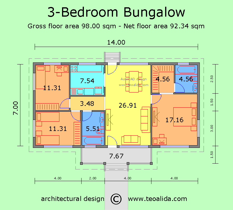 Featured image of post 3 Bedroom Individual House Plan - See more ideas about house plans, bedroom house plans, house.