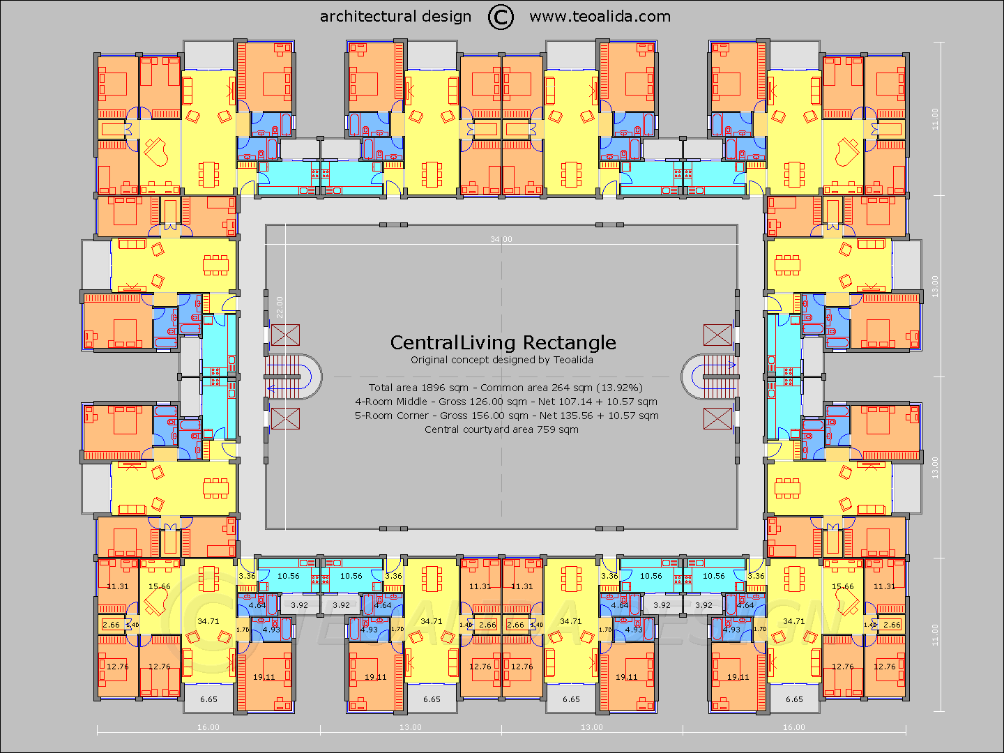 CentralLiving Rectangle floor plan