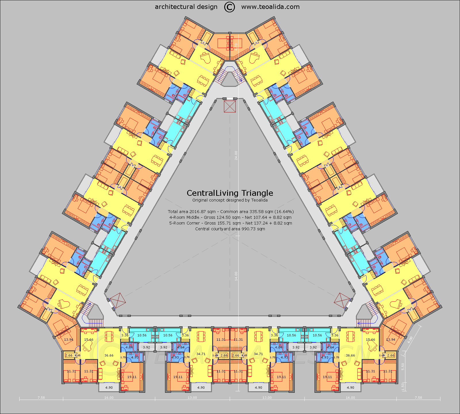 CentralLiving Triangle floor plan