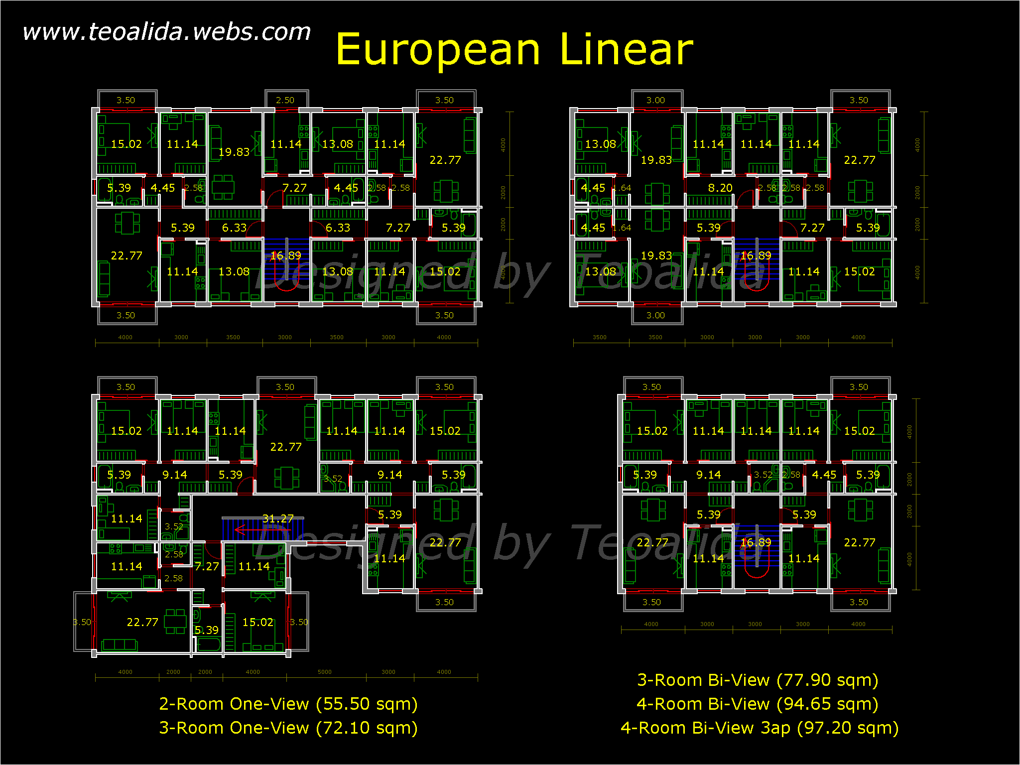 Apartment Plans 30 200 Sqm Designed By Me Teoalida S Website