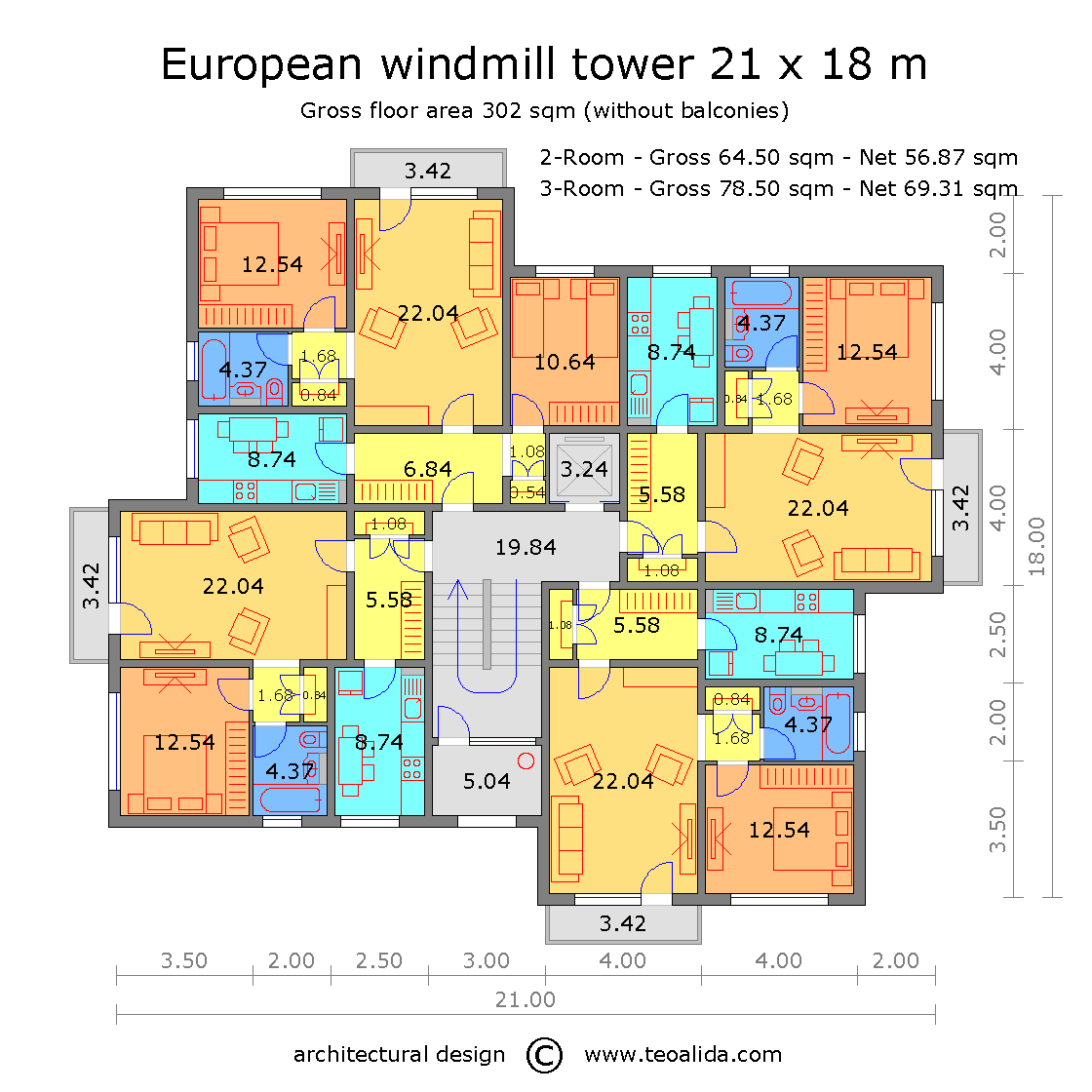 European Windmill Tower 26 x 23 m