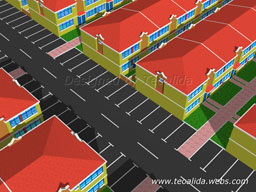 Cluster terraced houses, 4-6 meters wide and 10 meters long