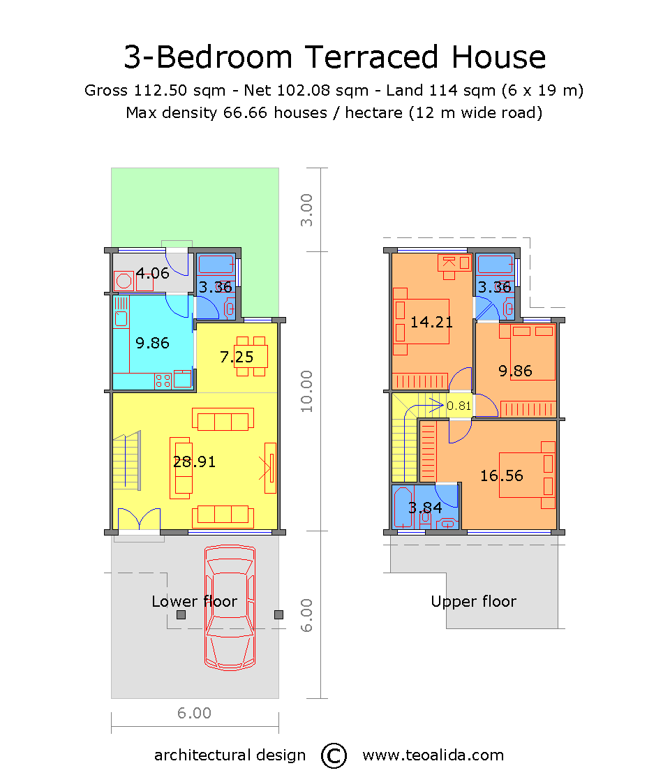 Floor Plan 36 Sqm House Design 2 Storey House Storey