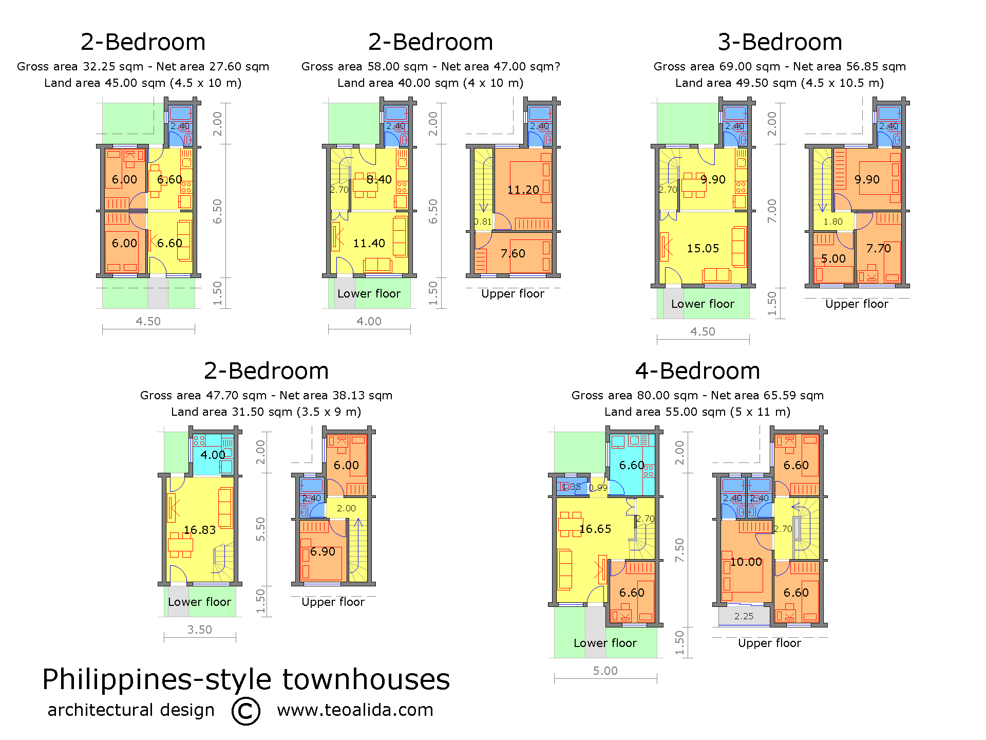 House floor plans 50-400 sqm designed by Teoalida | Teoalida Website