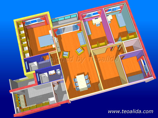 3D apartment plan