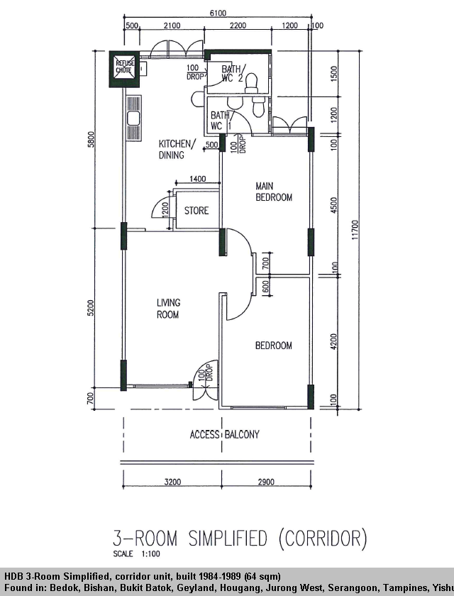 Floor Plan Hdb 4 Rooms Flat Floor Roma