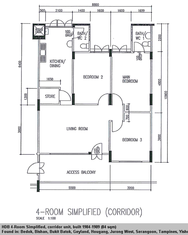 Floor Plan Hdb 4 Rooms Flat Floor Roma