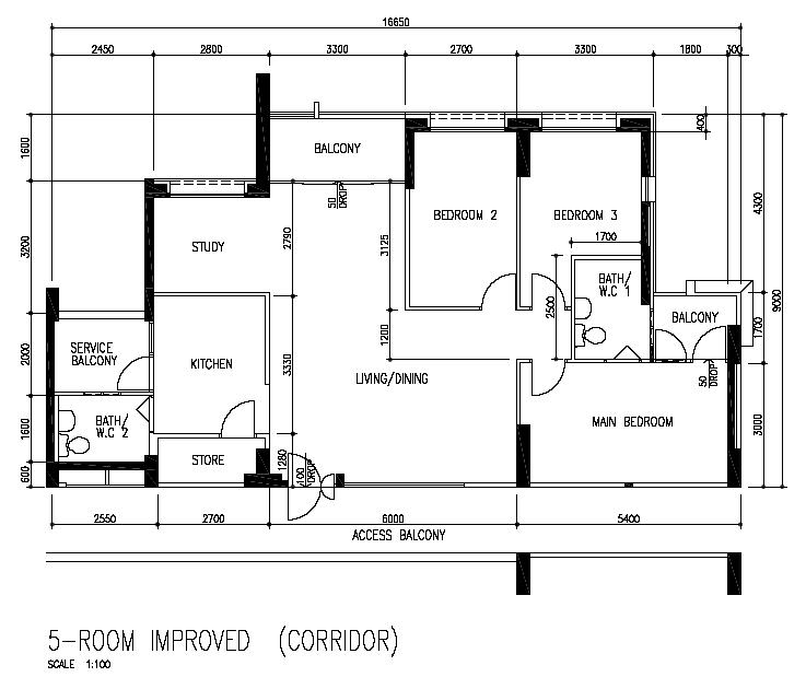 5-Room Improved from Bedok blk 140 (121 sqm)