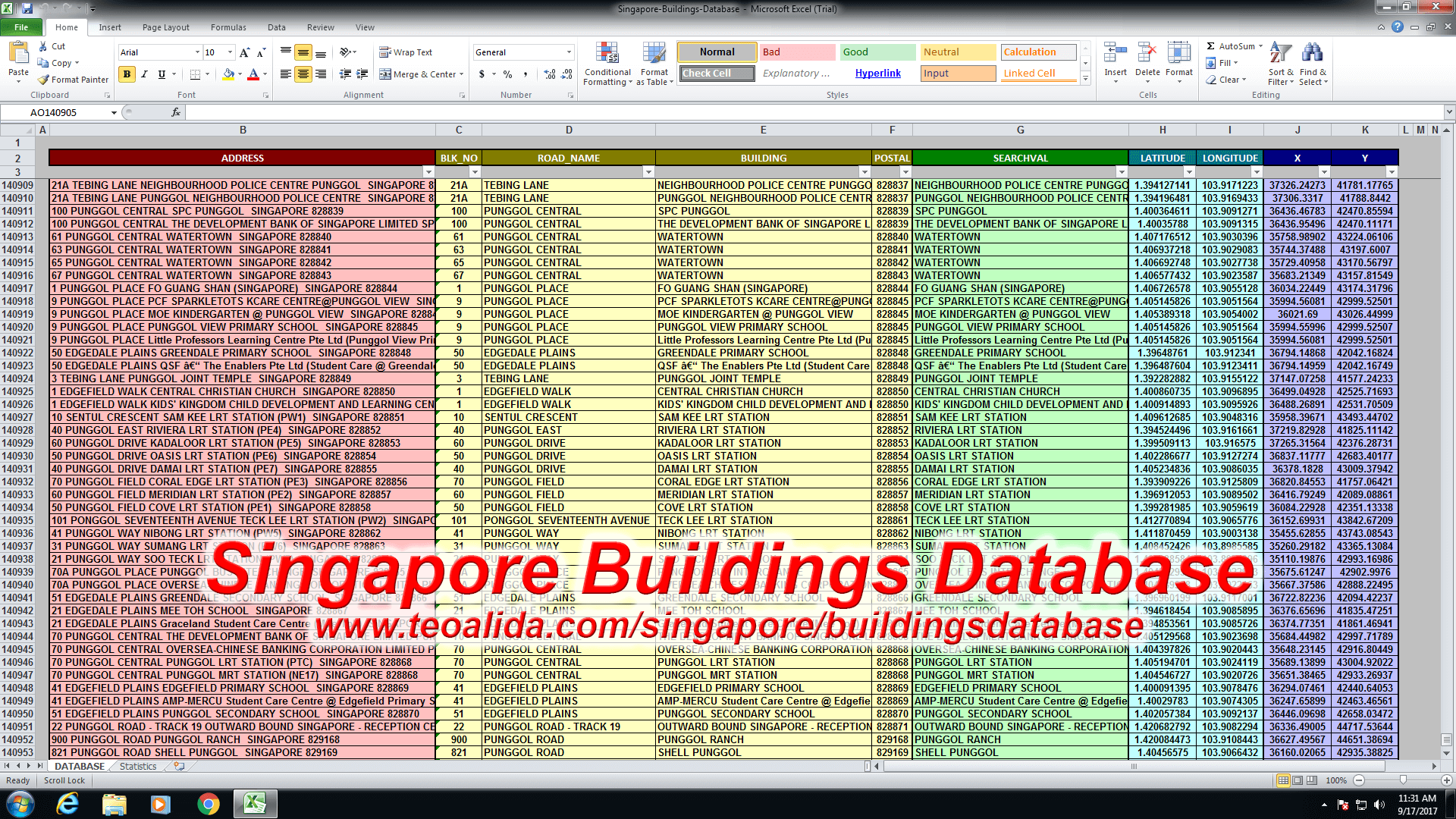 singapore zip code number