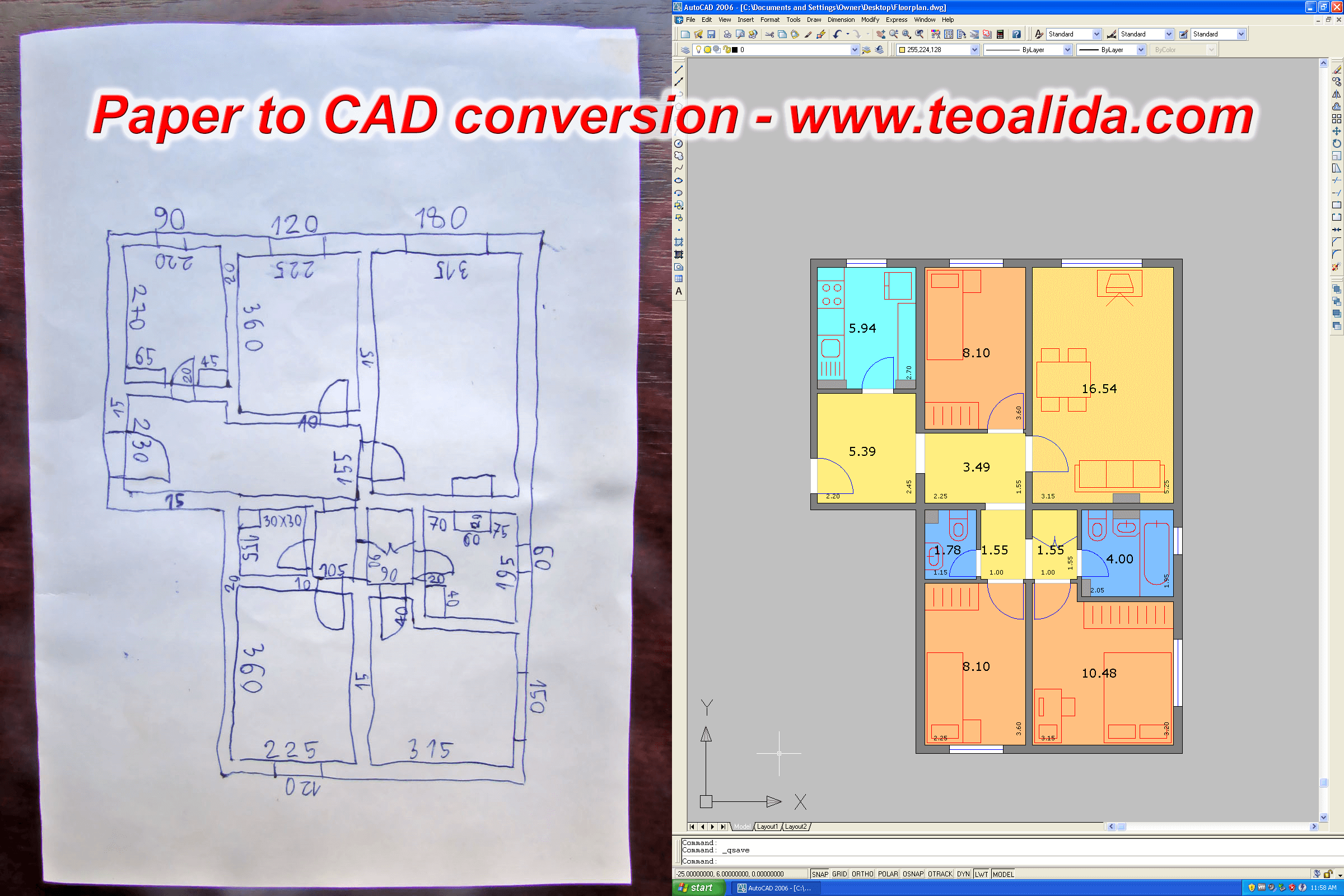 Paper to CAD conversion