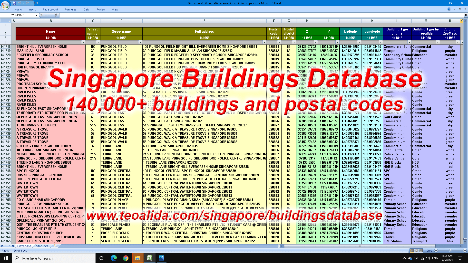 Singapore Buildings Database