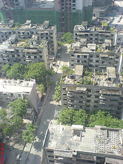 Old apartment blocks