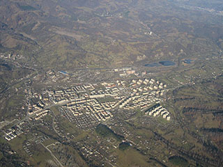 Vulcan, aerial view