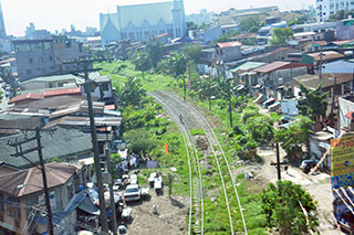 Slums on Philippines National Railway