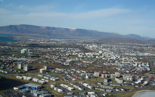 Reykjavík, view from a tower bock