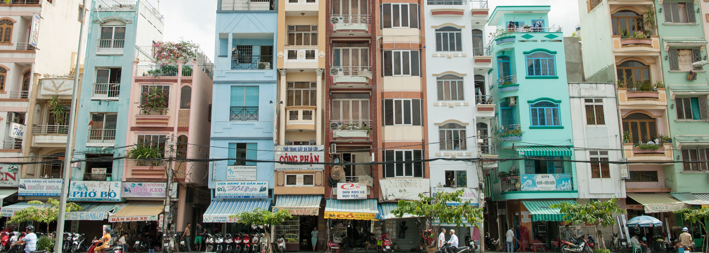 Ho Chin Minh City narrow houses